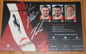 2014 Scuderia Corsa Ferrari 458 Italia GTD signed Indy IMSA TUSC postcard - Picture 1 of 1