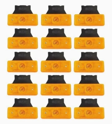 15 x LED Seitenmarkierungsleuchten Orange 12V/24V LKW PKW Anhänger Wohnmobil BUS - Bild 1 von 4