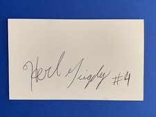 HERB GRIGSBY #4 (RARE) Signed IOWA HAWKEYES 3x5 Index Card Autograph Auto