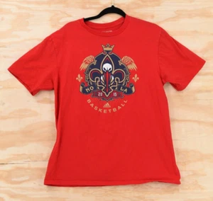 New Orleans Pelikane SELTEN!! 2015 Adidas Basketball Herren mittelrot T-Shirt - Bild 1 von 7