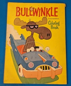 Vtg 70s Bullwinkle Coloring Book - 1971 Whitman USA - Partially Colored / Used - Picture 1 of 24