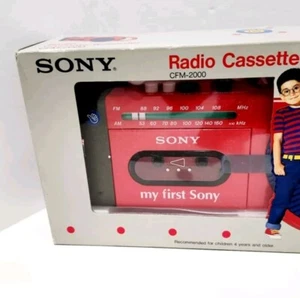 My First Sony Cassette Player CFM 2000 Radio Cassette Player probado - Imagen 1 de 9