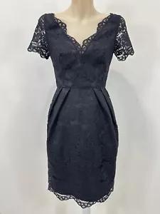 Stella McCartney Lace Dress Women 6 Black Floral Lined Cotton Blend Party - Picture 1 of 12