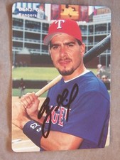 Texas Rangers Benji Gil Signed 1996 Mother's Cookies Auto Card