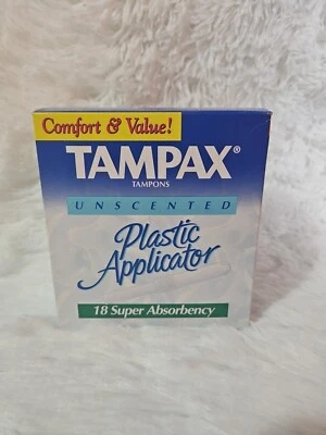 Vintage 1996 Tampax Plastic Applicator Unscented Super Absorbency Movie Prop! - Image 1 of 3