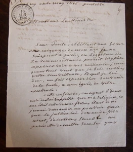 LETTRE AUTOGRAPHE DU GENERAL D'EMPIRE theodore Lameth 1756 - 1854 - Picture 1 of 2