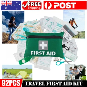 92pcs Travel First Aid Kit Emergency Survival Bag Medical Hiking Car Home Care - Picture 1 of 15