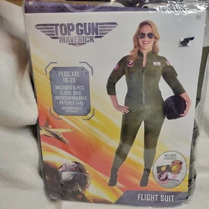 Top Gun Maverick Women's Complete Costume Flight Suit Adult Plus XXL 18-20 - Picture 1 of 9