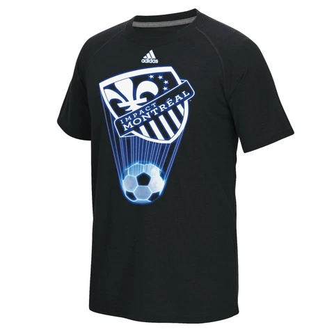 Montreal Impact MLS Adidas Men's Black "Glow Explode" Team Climalite T-Shirt Cover