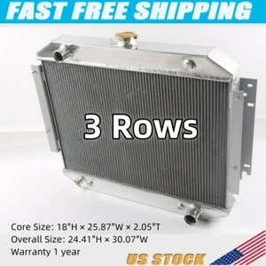 ALUMINUM RADIATOR FOR Dodge D/B SERIES 100 200 300 150 Pickup V8 71-79 & 3 ROWS - Picture 1 of 8