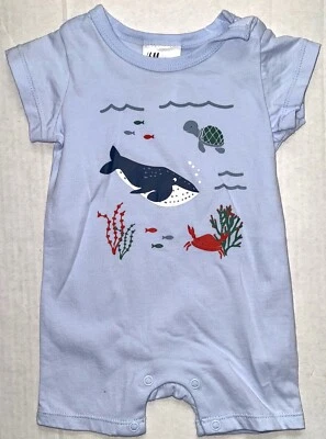 H&M Mameluco Multicolor BAJO el Mar Motivo Talla Grande RECIÉN NACIDO Elige Estilo Foto 1 de 3