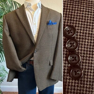 LAUREN RALPH LAUREN MENS SIZE 46 JACKET CHECK BLAZER SPORT COAT SUIT JACKET - Picture 1 of 11