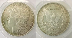 1896 P Morgan Silver Dollar ANACS Certified Brilliant Uncirculated BU MS 62 - Picture 1 of 2
