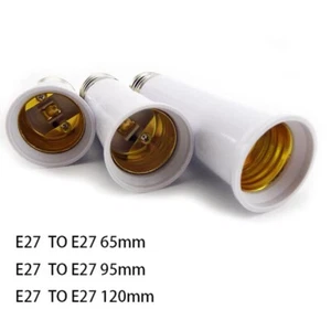 65/95mm E27 Lamp Bulb Base Holder Socket Extension Converter Extender Adapter - Picture 1 of 11