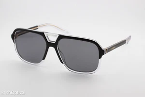Dolce & Gabbana DG4354 501/81 Mens Pilot Polarised Sunglasses Frames Black 58mm - Picture 1 of 8