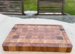 Premium Oak End Grain Butcher Block Cutting Board 39x29x3.5 cm – Handmade in UK - Picture 1 of 4