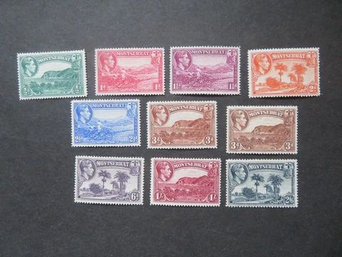 1938-48 Montserrat P14 Set to 2s6d SG101a-109a Mounted Mint Cover