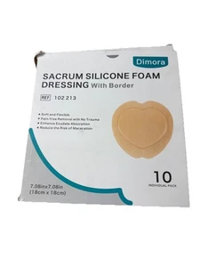 Dimora Sacrum Medicazione in Schiuma Silicone con Bordo 7"x7" Confezione da 9 3i - Foto 1 di 4