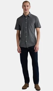 George Herren Kurzarm Strick Hemd mit Knopfleiste X-LARGE (46-48) Schwarz Ruß. - Bild 1 von 7