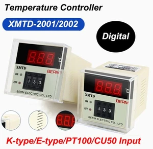 XMTD-2001/2002 Digital Temperature Controller K-type/E-type/PT100/CU50 Input - Picture 1 of 27