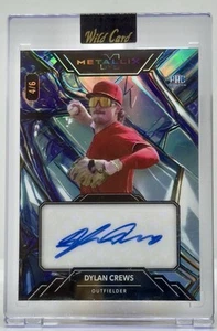 *AUTO* 2024 Wild Card Metallix Dylan Crews WMGA-DC Blue Auto /6 MINT (PRC) - Picture 1 of 2