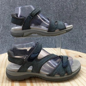 Dr. Scholls Sandals Womens 7.5M Adelle Ankle Strap Blue Leather Comfort Open Toe - Picture 1 of 18