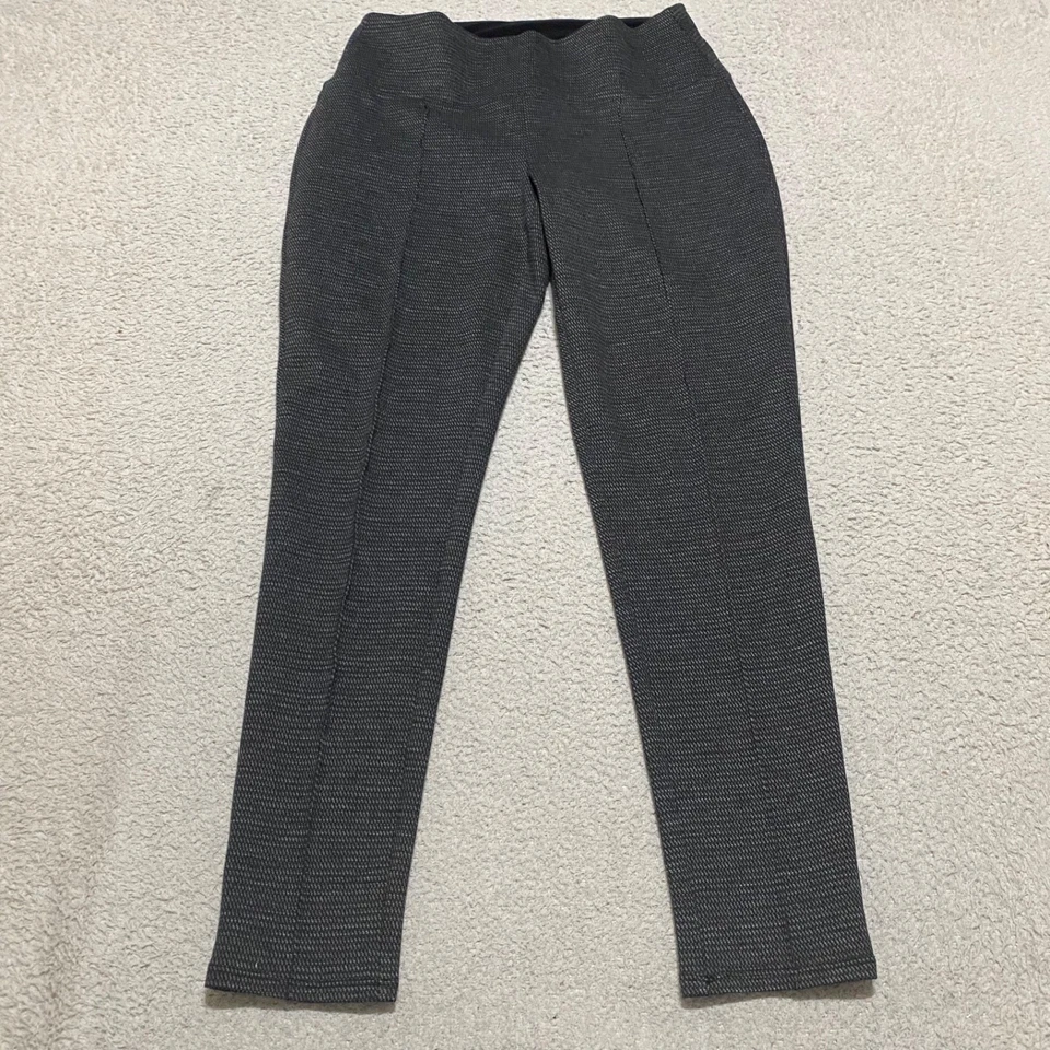 Apt. 9 Pantalones medianos para mujer gris tejido tobillo leggings elásticos Foto 1 de 4