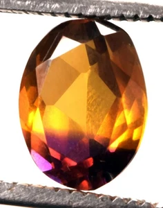 6 Cts. Natural Bi-Color Bolivia Ametrine Oval Shape Certified Gemstone - Picture 1 of 4