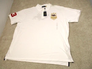 Neu mit Etikett Polo Ralph Lauren Stampede Mesh Poloshirt Herren 3XB Big weiß #3 - Bild 1 von 13