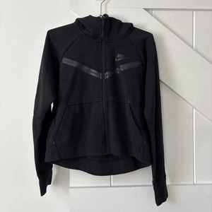 Nike Tech Women’s Fleece Windrunner Full Zip Jacket Hoodie Black Size XS Active - Picture 1 of 13