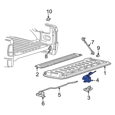 For Ford F-150 1997-2014 Ford F75Z9943170AA Rear Tailgate Latch - Image 1 of 4