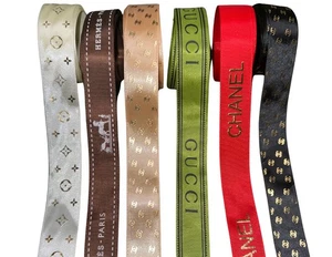 Luxury Designer Ribbon Set – 30 Yards Total (5 Yards Each Design) – 1 Inch Width - Picture 1 of 1