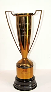 VTG 1950s Art Deco Cup Trophy on Bakelite Base - 17”H x 5.5"D "Vocational Arts" - Picture 1 of 19