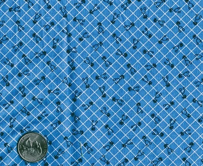 18" x 44" Darlene Zimmerman "Ride 'Em Cowboy" Blue White Reproduction 30's New - Image 1 of 3