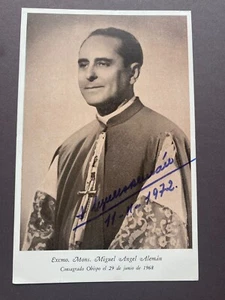 MIGUEL ANGEL ALEMAN (†1992) Bischof/bishop Argentinien signed Bildkarte 10x16 - Picture 1 of 1
