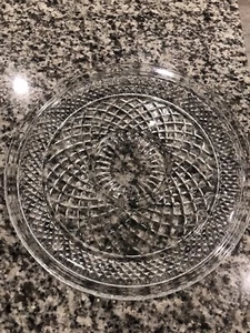 Vtg Wexford Anchor Hocking glass chip veggie tray platter clear EUC - Picture 1 of 3