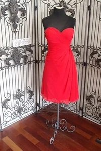 SR703 MORI LEE 31032 SZ 14 RED $190 PARTY BRIDESMAID PROM FORMAL GOWN DRESS - Picture 1 of 10