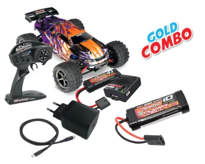 Traxxas E-Revo 1:16 purble violett VXL RTR Brushless Gold Combo TRX71076-8-PRPL- - Bild 1 von 4