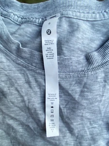 Lululemon T-Shirt Damen Größe 6 Grau Training Training Joggen Athleisure - Bild 1 von 4