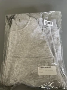 Pretty Little Thing Ash Grey Seam Detail Zip Track Top Size 8 - Picture 1 of 3
