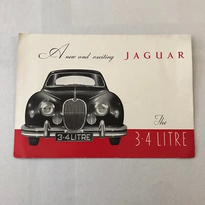 Vintage Jaguar 3.4 Litre Car Automobile Sales Brochure Catalog Folder - Picture 1 of 6
