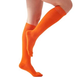 Unisex Knee High Long Socks Orange4-7 - Picture 1 of 7