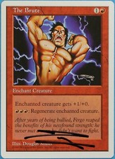 The Brute 5th Edition NM Red Common Artist Signed MTG CARD (ID# s3057) ABUGames