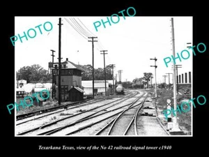 OLD 8x6 HISTORIC PHOTO OF TEXARKANA TEXAS THE RAILROAD SIGNAL TOWER c1940 - Picture 1 of 1