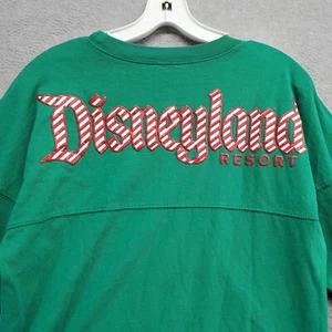 Disneyland Girls Top XL Green Spirit Jersey Candy Cane Minnie Mouse Christmas - Picture 1 of 10