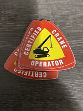 Hard Hat Sticker | CERTIFIED CRANE OPERATOR Heavy Equipment Safety Helmet Decal