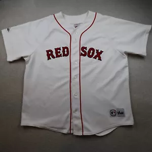 Vintage Boston Red Sox Trikot 2XL weiß Majestic Baseball MLB 90er 45 - Bild 1 von 12