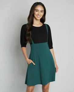 Neu mit Etikett ModCloth Overall Winner Pullover hohe Taille verstellbar grün Damen 3XL - Bild 1 von 14