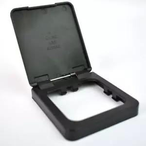 C-Line Socket Flap Surround 1 Gang Black CBE Caravan Motorhome VW Campervan Boat - Picture 1 of 3