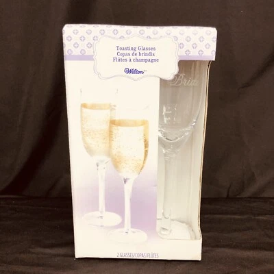 🥂Copas tostadas de novia y novio copas de champán de boda flautas de Wilton 🥂 Foto 1 de 4